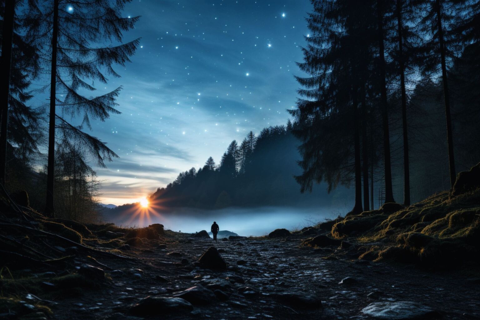 nachts am Waldsee-min